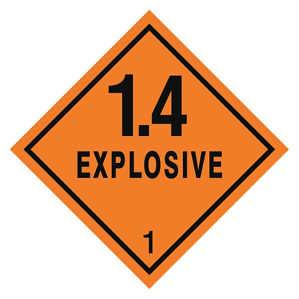 DOT Label, 4 In. H, 4 In. W, Vinyl, PK250