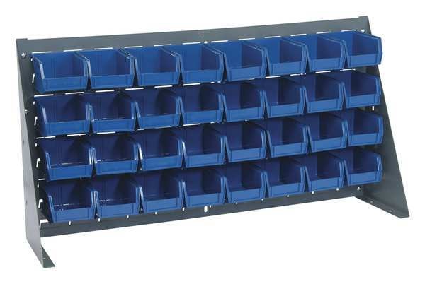 Steel Louvered Bench Rack, 36 in W x 1/4 in D x 20 in H, Gray