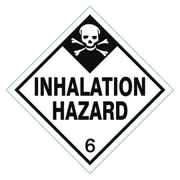 DOT Label, Black/White, 4 In. W, PK25