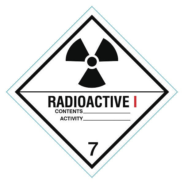 DOT Label Radioactive I 4