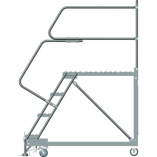 Roll Work Platform, Steel, Single, 40 In.H