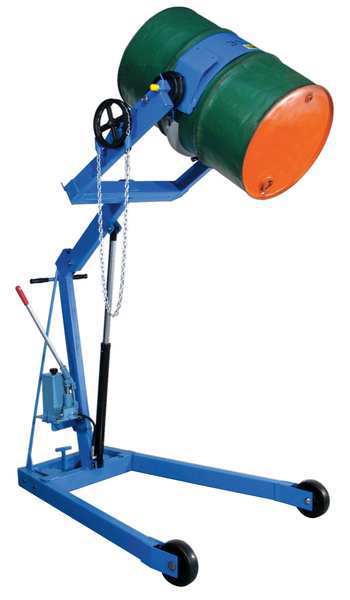 Drum Dumper, 55 gal., 800 lb., Manual Lift