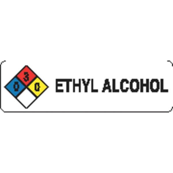 Ethyl Alcohol Labels, Roll, PK250