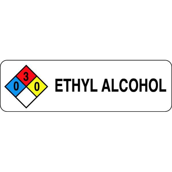 Ethyl Alcohol Labels, Roll, PK250