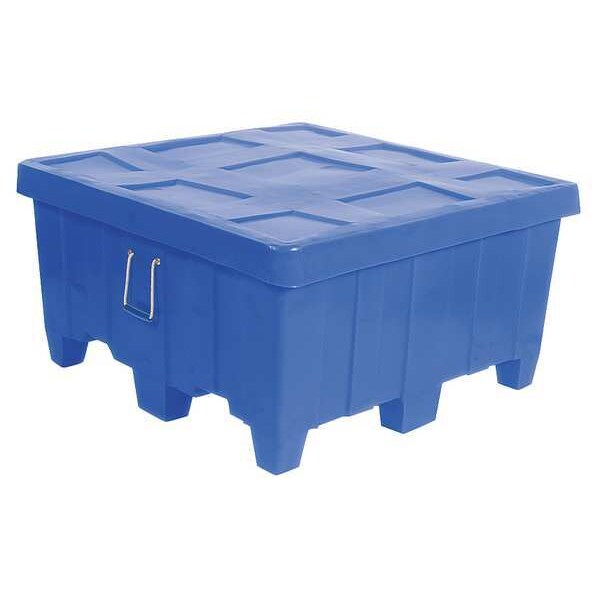 Blue Bulk Container, Plastic, 18 cu ft Volume Capacity