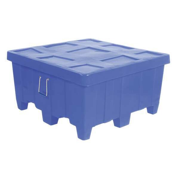 Gray Bulk Container, Plastic, 18 cu ft Volume Capacity