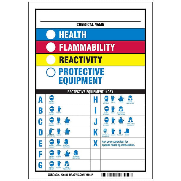 Rectangle NFPA Label 10