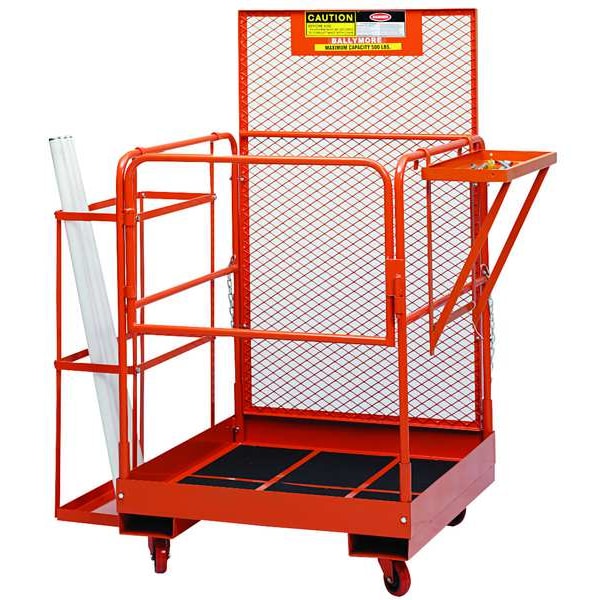Liftable Work Pltfrm, Fork Lft, Stl, 6 In H