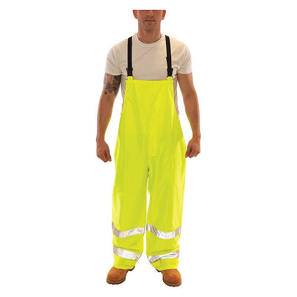 Vision Rain, Bib, Overall, Class, E, Ylw/Green, 5XL
