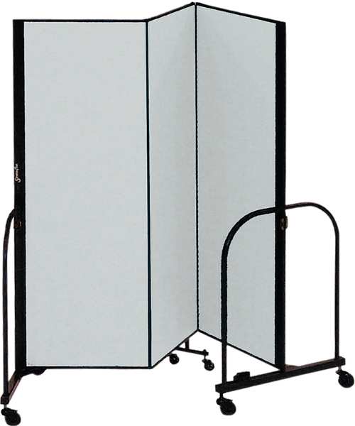 Partition, 5 Ft 9 In W x 6 Ft H, Gray
