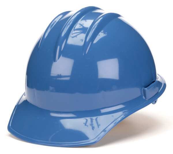 Front Brim Hard Hat, Type 1, Class E, Ratchet (6-Point), Blue