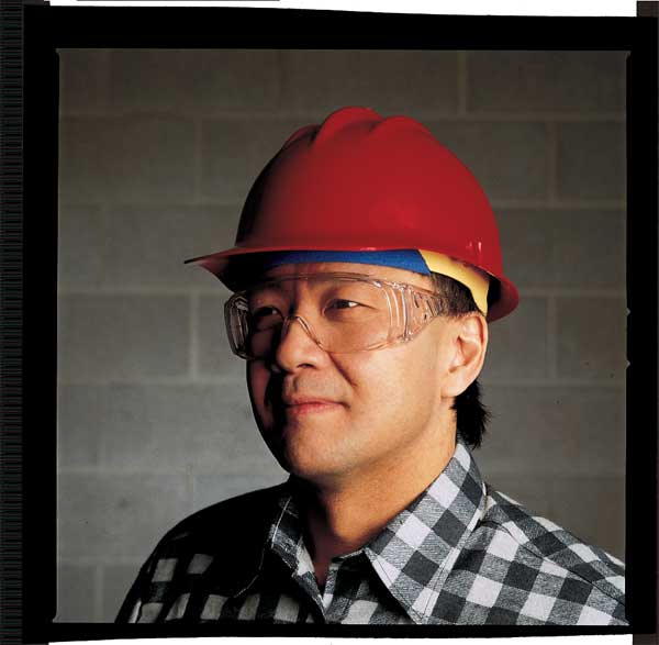 Front Brim Hard Hat, Type 1, Class E, Ratchet (6-Point), Red