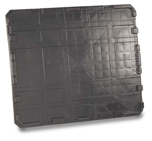 Black Bulk Container Lid, Plastic