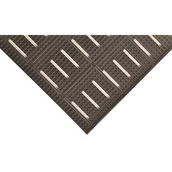 Black Raised Knob Drainage Runner 4 ft. W x 22 ft. L, 3/8