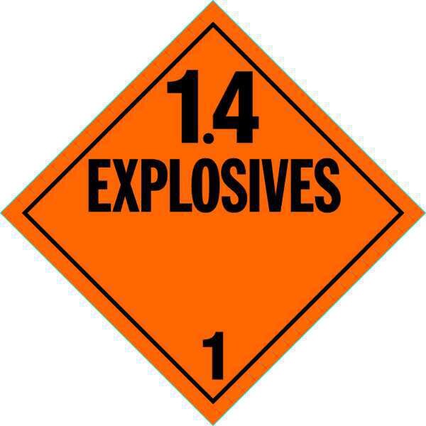 Vehicle Placard, 1.4 Explosive