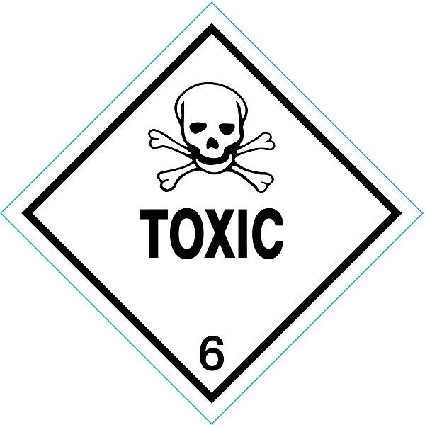DOT Label, 4 In. H, Toxic, 4 In. W, PK250