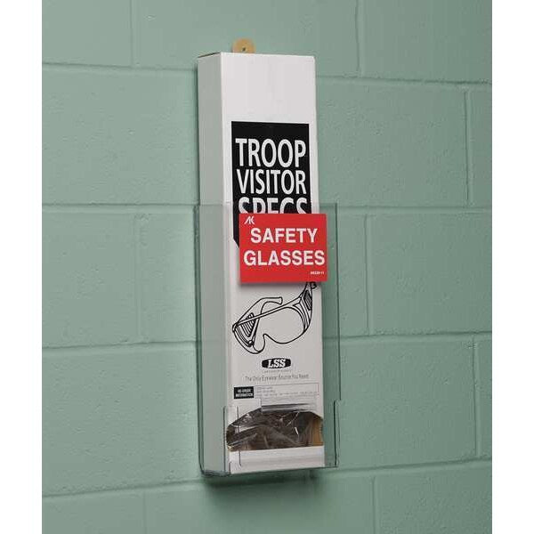 Saf Glss and Goggles Disp W/ Lid, Stk, Clr