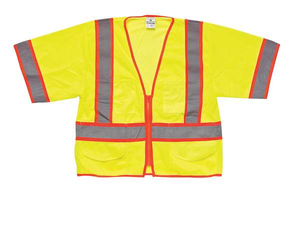 2XL Class 3 High Visibility Vest, Lime