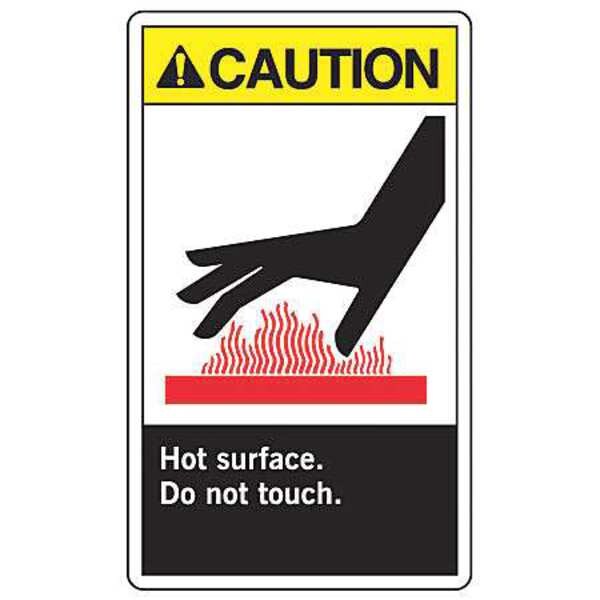 Label, 5 in H, 3 1/2 in W, Vinyl, Vertical Rectangle, English, LEQM645VSP