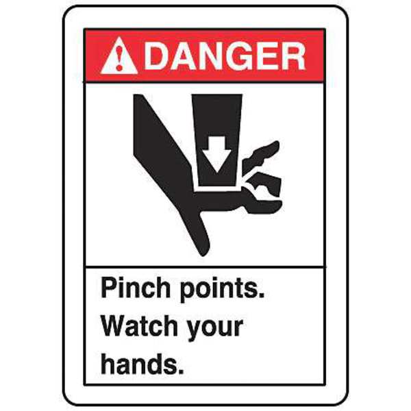 Label, 5 in Height, 3 1/2 in Width, Vinyl, Vertical Rectangle, English