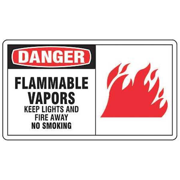 Safety Label, 3 1/2 in H, 5 in W, Vinyl, Horizontal Rectangle, English, LCHL005VSP