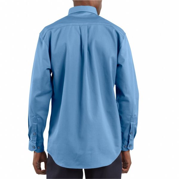 Carhartt Flame Resistant Collared Shirt, Blue, Cotton/Nylon, 2XL