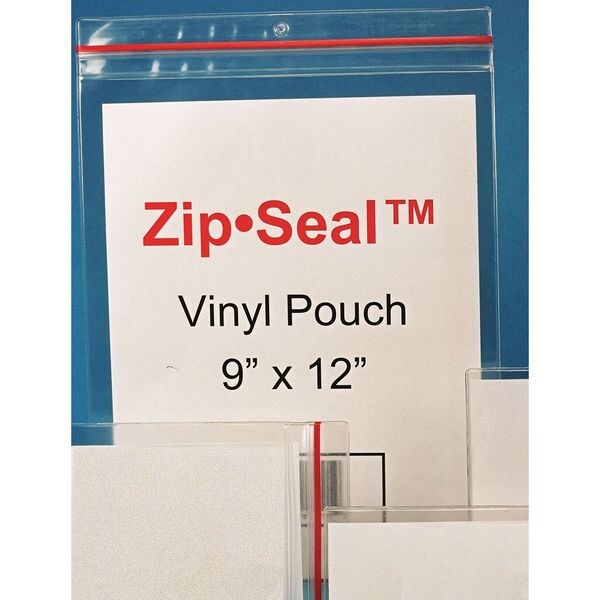 Zip Seal Pouch-Mag 9 in.x 12 in., PK25