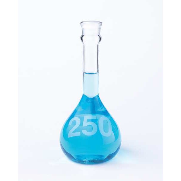 Volumetric Flask, 250mL, Red, Green, PK6