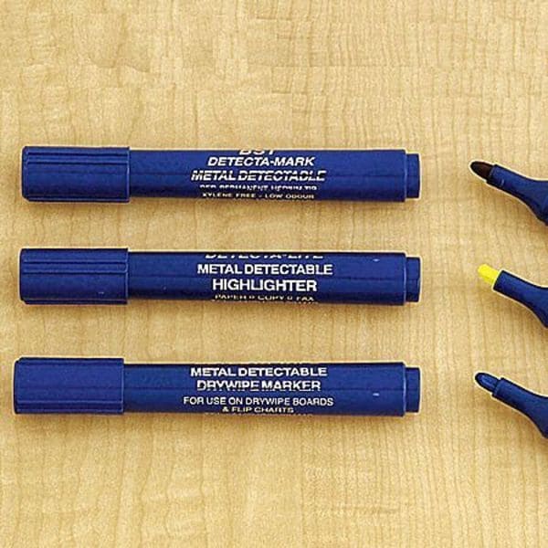 Permanent Metal Detectable Permanent Marker, Black Color Family