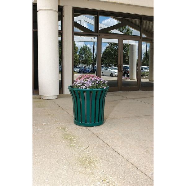 Planter, Green, 25-1/2 In H