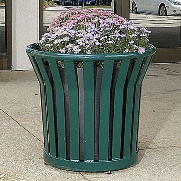 Planter, Green, 25-1/2 In H