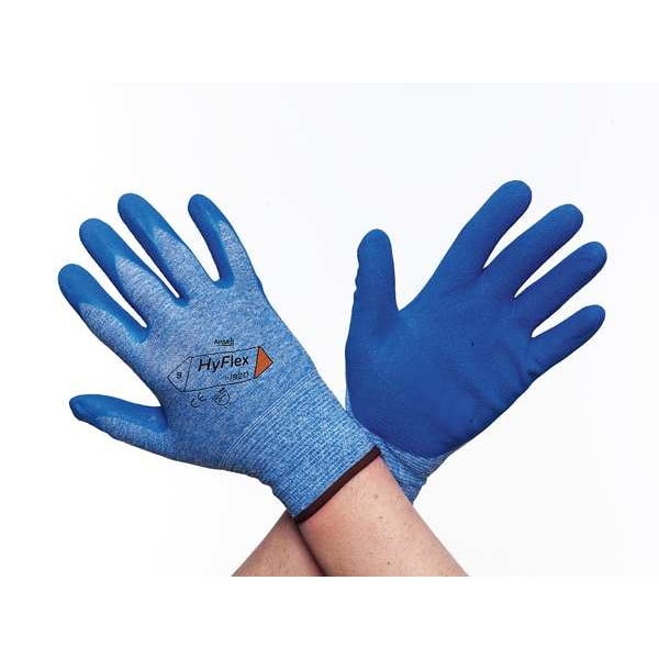 Nitrile Coated Gloves, Palm Coverage, Blue, 2XL, PR