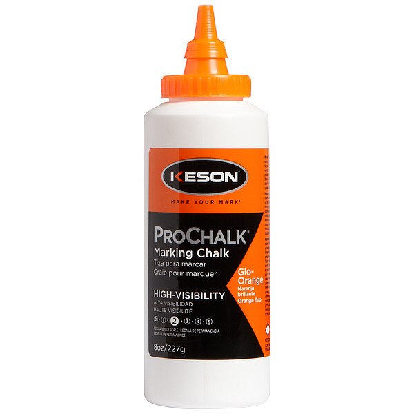Marking Chalk Refill, Orange, 8 Oz
