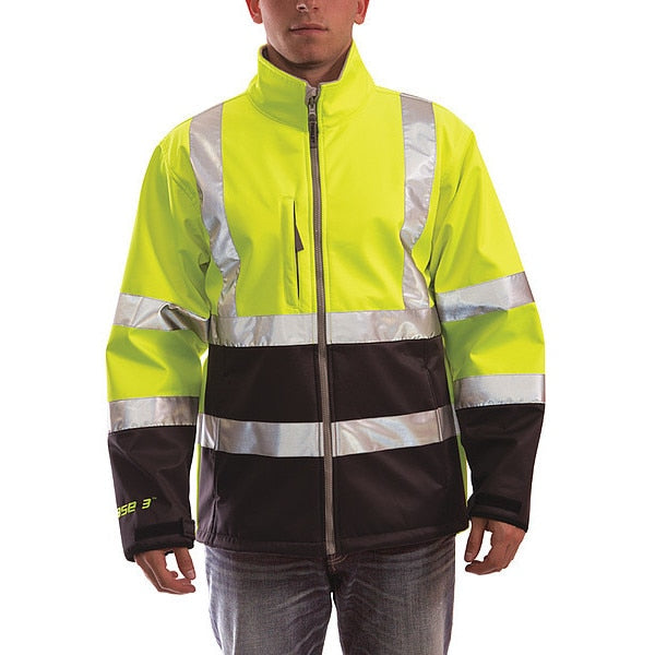 Phase 3 Breathable Rain Jacket, Hi-Vis Yl/Green, 4XL