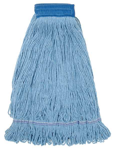 5 in String Wet Mop, 16 oz Dry Wt, Quick Change Connection, Looped-End, Yellow, PET