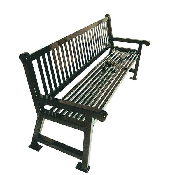 Outdoor Bench, 72 in. L, 36 in. H, Burgundy