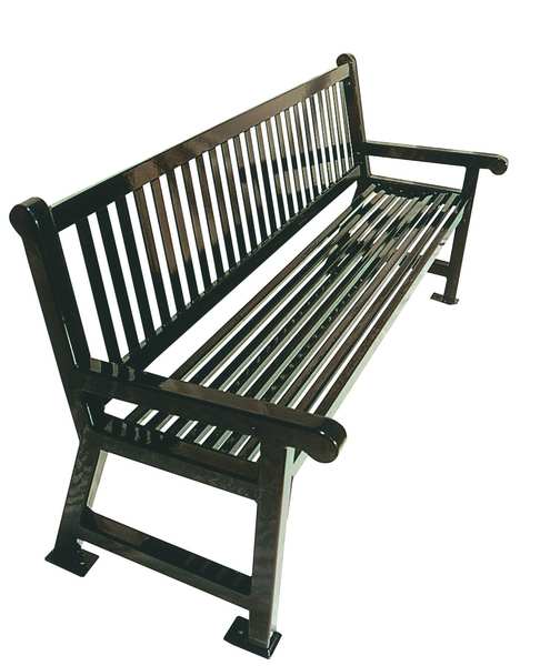 Outdoor Bench, 72 in. L, 36 in. H, Brown