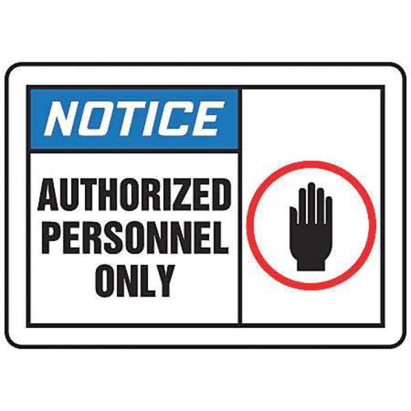 Safety Label, 3 1/2 in H, 5 in W, Vinyl, Horizontal Rectangle, English, LADM803VSP