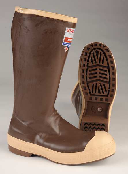 Size 5 Men's Steel Rubber Boot, Tan
