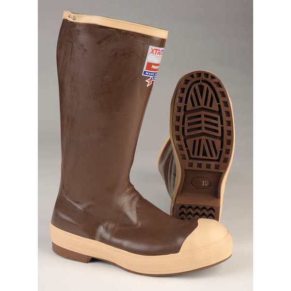 Size 14 Men's Steel Rubber Boot, Tan