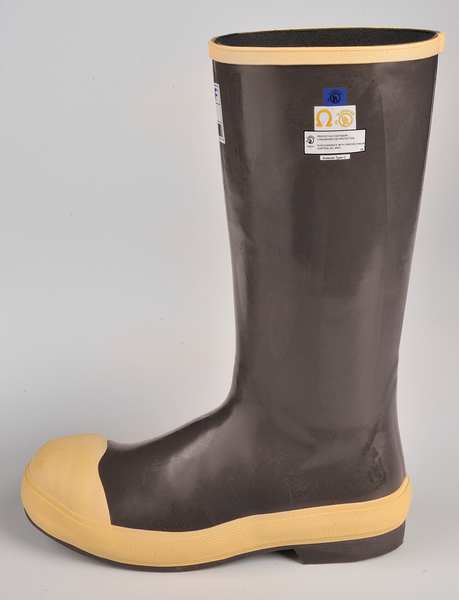 Size 5 Men's Steel Rubber Boot, Tan