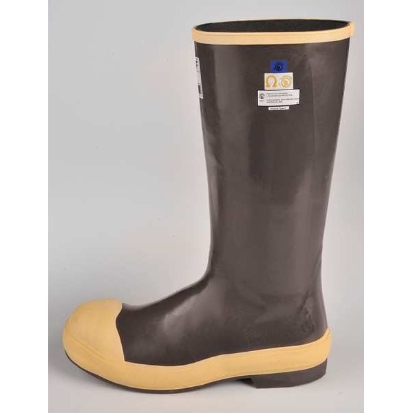 Size 14 Men's Steel Rubber Boot, Tan