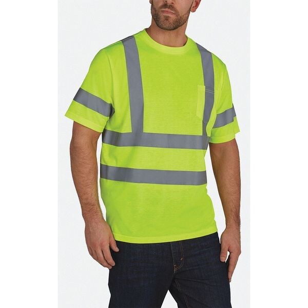Short Sleeve T-Shirt, Lime, 100 per. PET, L