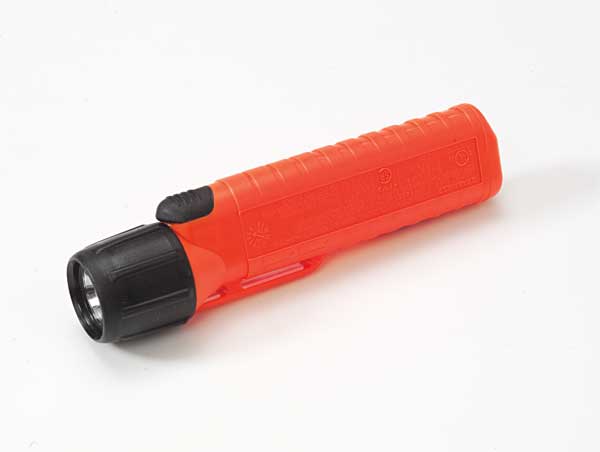 Orange No Xenon Industrial Handheld Flashlight, 38 lm