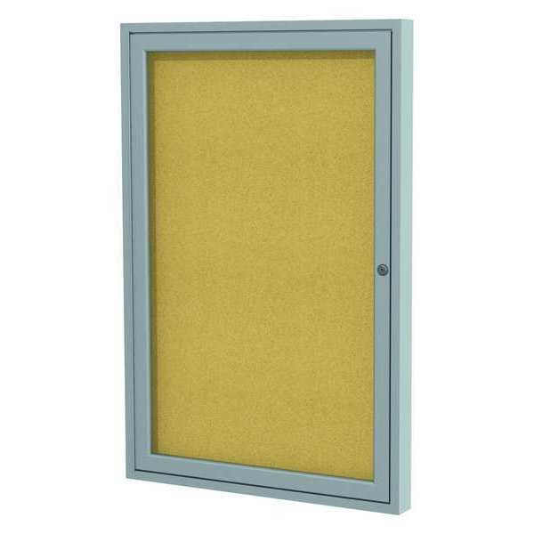 Enclosed Cork Bulletin Board 30x36 In., 1 Door