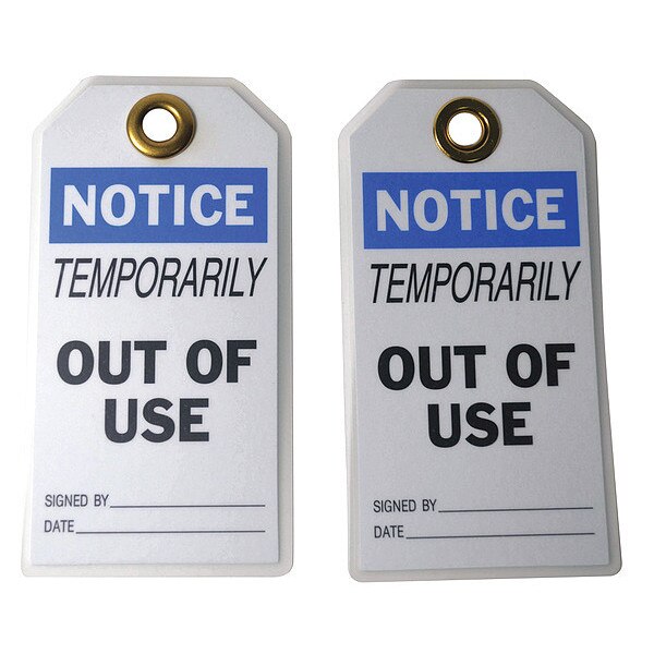 Notice Tag, 5 3/4 in Height, 3 in Width, English