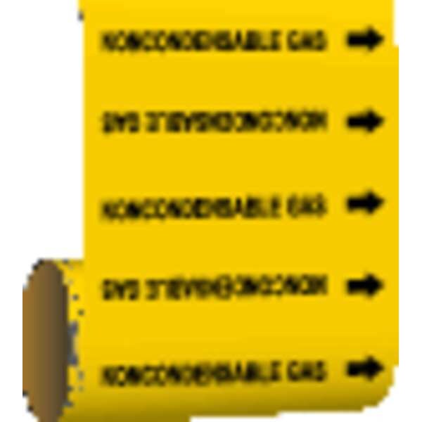 Pipe Marker, Noncondensable Gas, Yel, 41565