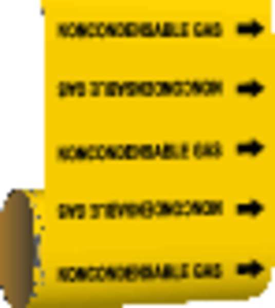 Pipe Marker, Noncondensable Gas, Yel, 15555