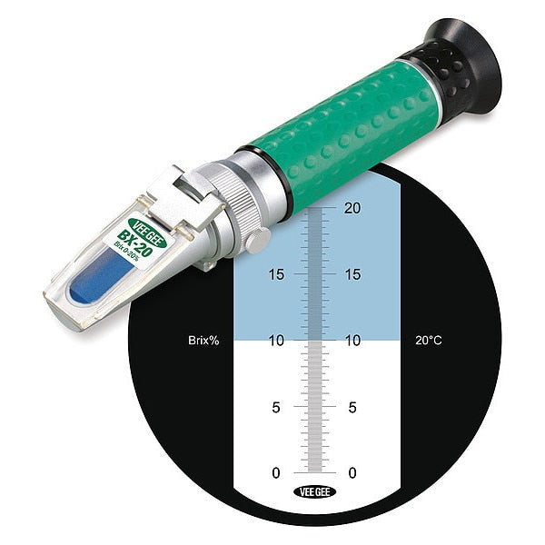 Refractometer, Brix, 0 to 20 Perc