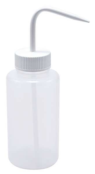 Translucent/ White 500mL Wash Bottle, 5 Pack